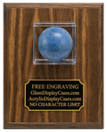 Personalized Lacrosse Ball Display Case: Walnut or Black Wood Plaque, Free Engraving