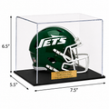 Mini Football Helmet Personalized Acrylic Display Case With a Black Acrylic Base