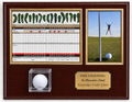 Personalized Golf Ball Display Case: 4x6 Photo & 6x8 Scorecard, Engraved Plaque