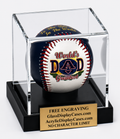 Personalized Baseball Display Case: Acrylic Holder with Engraved Name Plate