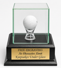 Personalized Golf Ball Display Case: Hole In One Award with Engraved Plate