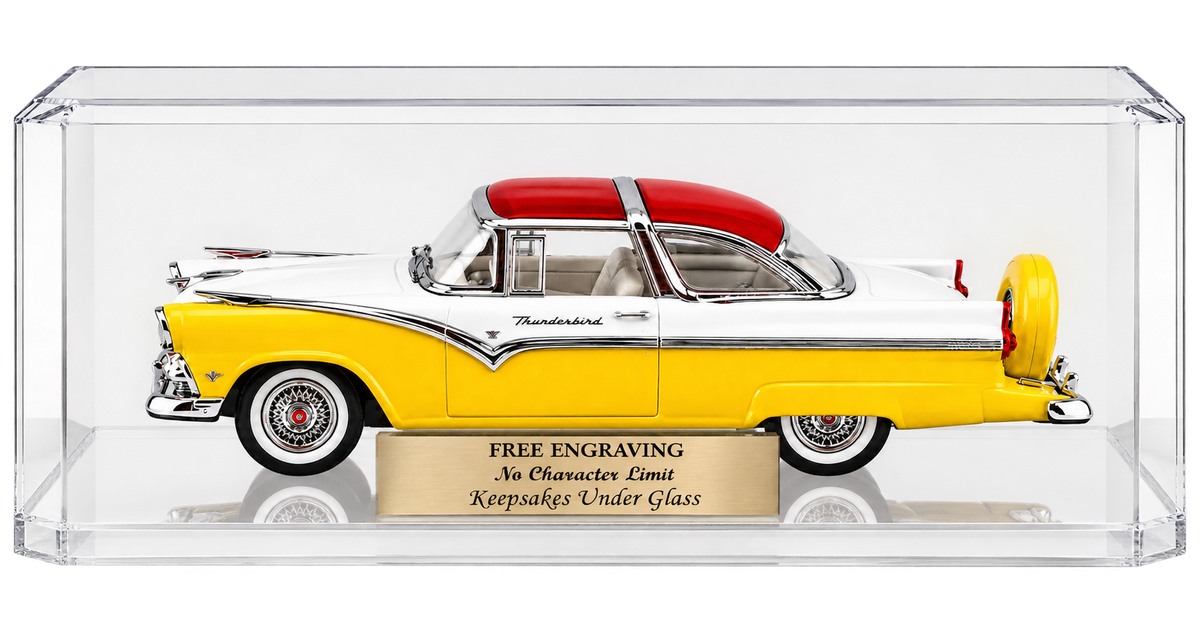 1/24 Scale Diecast Car Personalized - Engraved Acrylic Display Case with Free Engraving