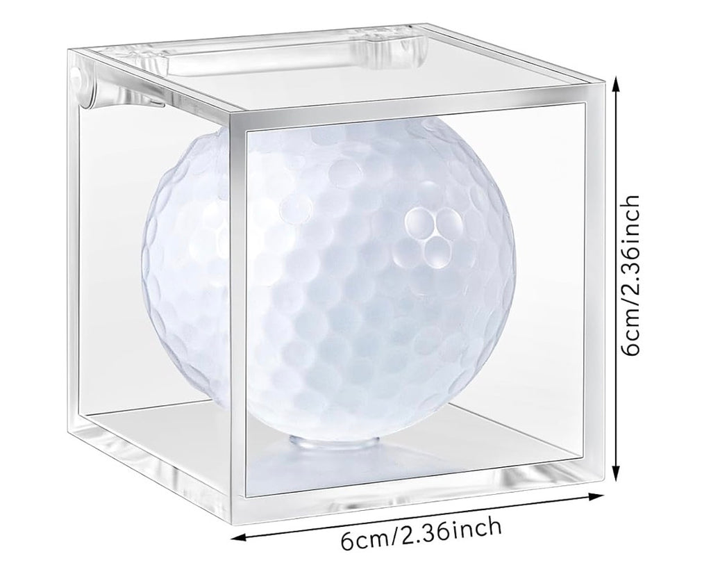 Acrylic Golf Ball Display Case | Hole In One Award with Free Engraved Plate | PGA Regulation Size Ball Holder