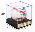 Personalized Baseball Display Case: Acrylic Holder with Engraved Name Plate