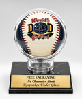 Personalized Baseball Display Case with Black Slant Base and Engraving, MLB and Little League Trophy