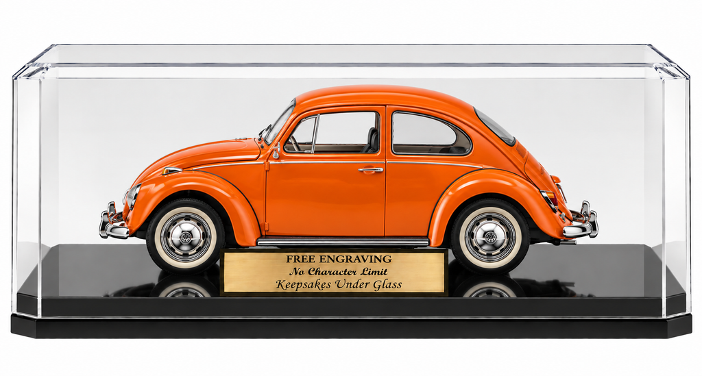 1/43 Scale Diecast Car Display Case – Engraved Personalized Acrylic Base