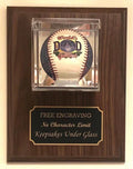 Walnut Baseball Display Case: Wall Mount, Free Engraving