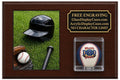 Personalized Baseball Display Case: 8x10 Photo, Cherry Finish Wood Plaque
