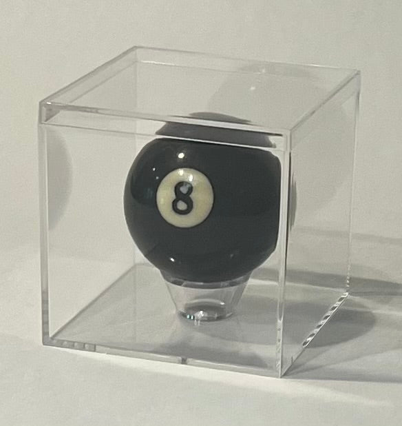 Billiard Pool Ball Acrylic Display Case: Custom Stand & Custom Engraving