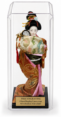 13” inch Size Personalized Doll Engraved Acrylic Display Case - Beveled Edges - No Character Limit