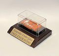 1/64 Scale Diecast Car Personalized Acrylic Display Case: Cherry Finish Wood Base.