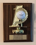 Personalized Hole in One Golf Ball Display: Walnut Wood Plaque, Free Engraving