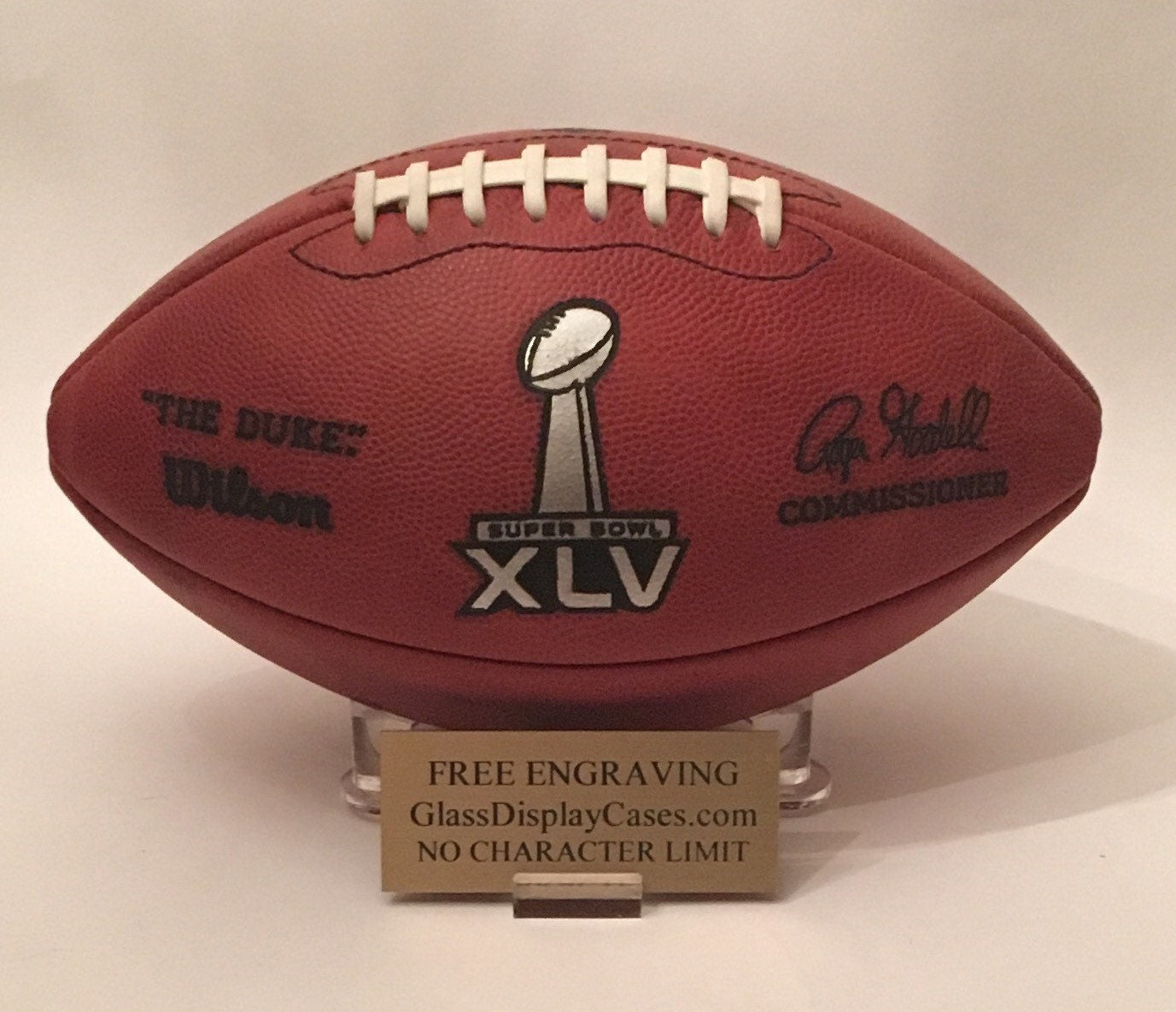 Football Display Stand: Acrylic Pylon Ball Holder with Free Engraving