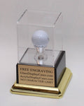 Personalized Golf Ball Display Case: Acrylic Award with Engraving