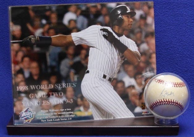 Baseball + 8x10 Photo Horizontal  Desktop Display Case with Cherry Finish Wood. Free Photo Printing.