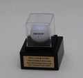Golf Ball Hole in One Display Case: Black Marble Base, Custom Engraved Name Plate