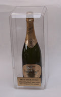 Wine or Champagne Liquor Bottle Beverage Acrylic Display Case with Beveled Edges - FREE ENGRAVING