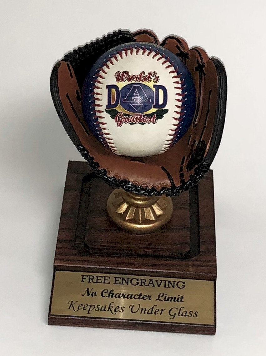 Personalized Baseball Display Stand: Hand-Painted Ceramic-Resin Holder, Engraved Maple Wood Base