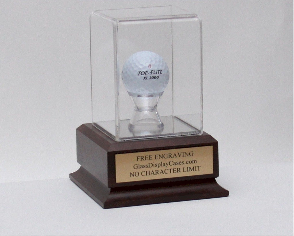 Personalized Golf Ball Display Case: Hole in One Award, Engraved Nameplate
