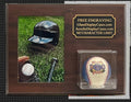 Personalized Baseball Display Case: 8x10 Photo, Cherry Finish Wood Plaque