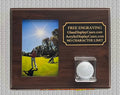Personalized Golf Ball & 8x10 Display Case: Cherry Finish Wood, Free Photo Printing