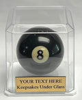 Billiard Ball Acrylic Display Case: Beveled Edges & Custom Engraving