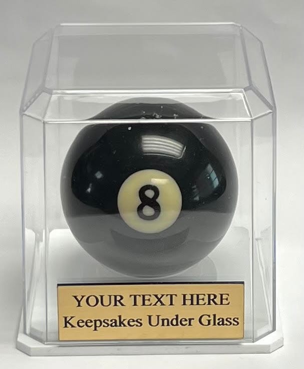 Billiard Ball Acrylic Display Case: Beveled Edges & Custom Engraving