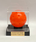 Pickleball Acrylic Display Case with Black Base & Custom Engraving