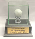 Personalized Golf Ball Display Case: Hole In One Award with Engraved Plate