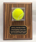 Personalized Tennis Ball Display Case: Walnut Wood Wall Mount with Free Engraving