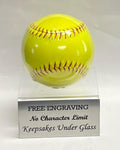 Softball Personalized Acrylic Riser Display Stand for When You Don't Need a Full Case