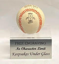 Baseball Acrylic Display Riser Stand with Recessed Holder for Personalized, Custom Engraved Baseball Collectibles