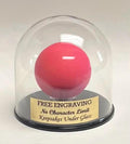 Lacrosse Ball Display Case, Round Dome with Engraved Nameplate