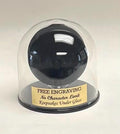 Hockey Puck Display Case: Round Dome with Engraved Nameplate