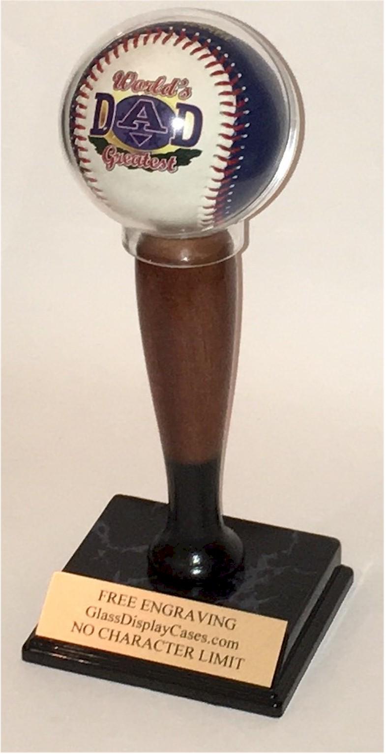 Personalized Baseball Display Case: Engraved Trophy Ball Holder