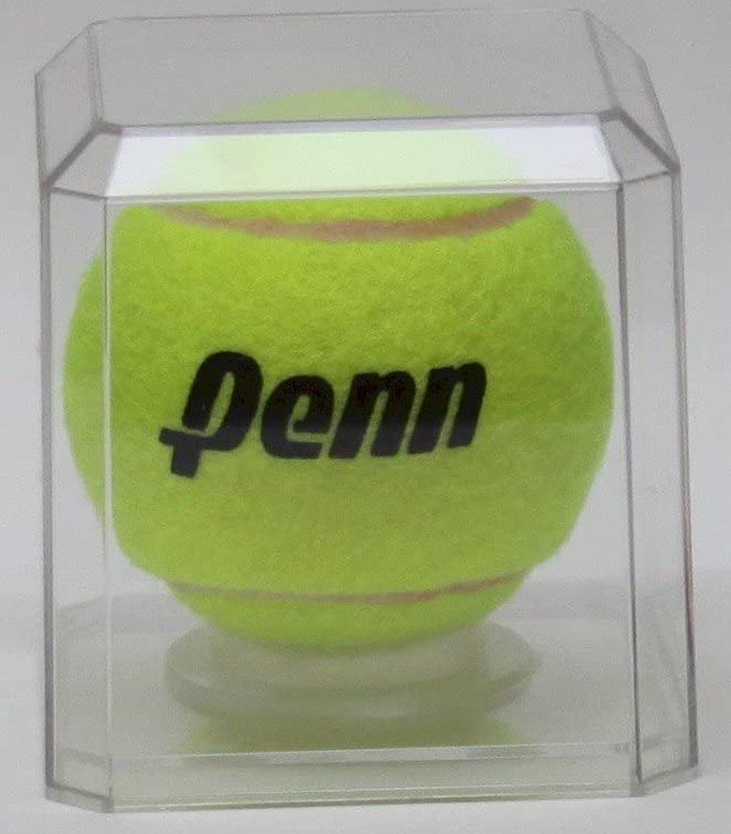 Tennis Ball Acrylic Display Case: Beveled Edges, Custom Engraving