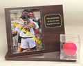Lacrosse Ball Display Case: 5x7 Photo, Cherry Finish Wood Finish, Free Engraving