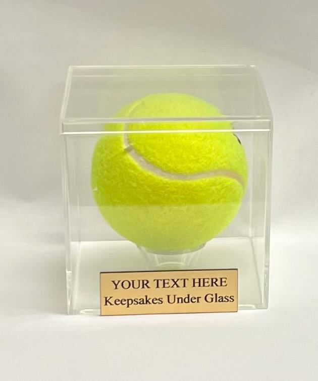 Acrylic Tennis Ball Display Case: Custom Stand & Base